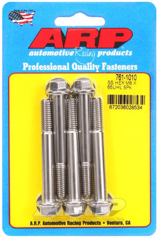 ARP M8 x 1.25 x 65 Hex Stainless Steel Bolt Kit #761-1010