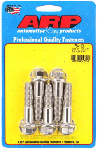 ARP M12 x 1.5 x 50 Hex SS Bolts (5/pkg) #764-1006