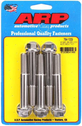 ARP M12 x 1.50 x 80 SS Hex Bolts (5/pkg) #764-1009