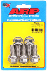 ARP M12 x 1.75 x 25 Hex Black SS Bolts (5/pkg) #765-1001