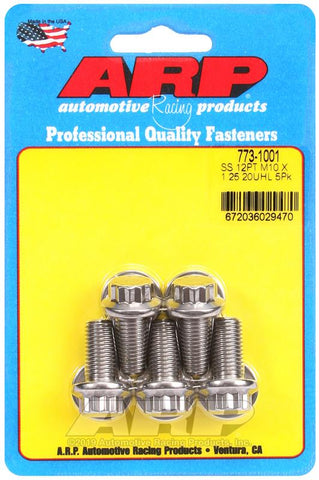 ARP M10 x 1.25 x 20 12pt Stainless Steel Bolts (Set of 5) #773-1001