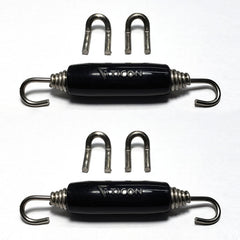 Stainless Bros Spring Tab Kit - 5 Pack SS304 (5 Springs 10 Hooks and 5 Black Silicone Sleeves)