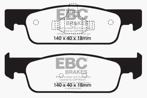 EBC 2016-2017 Smart Fortwo 0.9L Turbo Yellowstuff Front Brake Pads