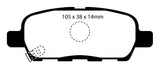 EBC 08-13 Infiniti EX35 3.5 Ultimax2 Rear Brake Pads