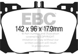 EBC 2017+ Mercedes-Benz E300 (W213) 2.0L Turbo Redstuff Front Brake Pads