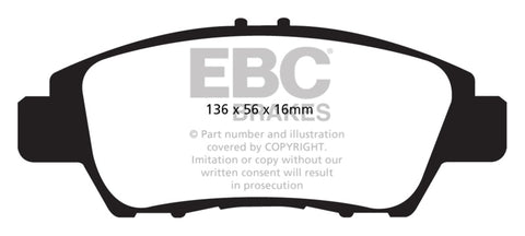 EBC 10-15 Honda CR-Z 1.5LL Hybrid Redstuff Front Brake Pads