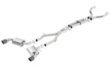 Borla 16-17 Chevy Camaro 6.2L 4.5in CF Tips w/Black Core Single Split Exit ATAK Catback Exhaust