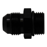DeatschWerks 8AN ORB Male to 8AN Male Flare Adapter (Incl O-Ring) - Anodized Matte Black