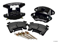 Wilwood D154 Front Caliper Kit - Black 1.62 / 1.62in Piston 1.04in Rotor
