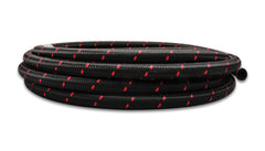 Vibrant -6 AN Two-Tone Black/Red Nylon Braided Flex Hose (10 foot roll)