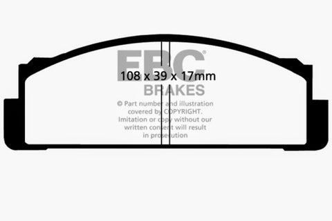 EBC 68-83 Fiat 124 1.6 Greenstuff Front Brake Pads