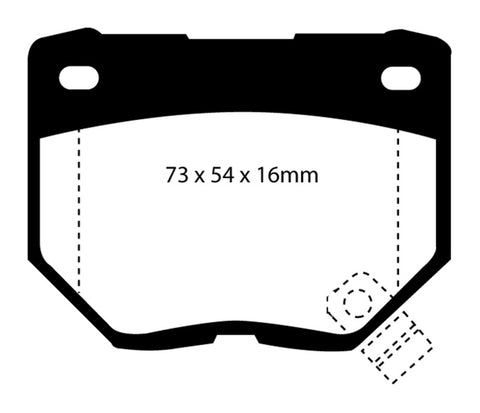 EBC 89-95 Nissan Skyline (R32) 2.6 Twin Turbo GT-R Yellowstuff Rear Brake Pads