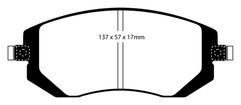 EBC 04-06 Saab 9-2X 2.0 Turbo Yellowstuff Front Brake Pads