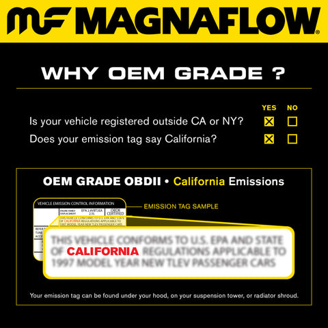 MagnaFlow Conv Univ 2.5in Inlet/Outlet Center/Center Oval 12in Body L x 6.5in W x 16in Overall L