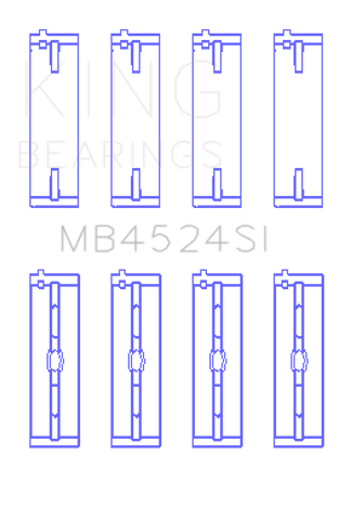 King Bearings Nissan VR38DETT VQ35HR VQ37HR Performance Crankshaft Main Bearings (Size +0.25)
