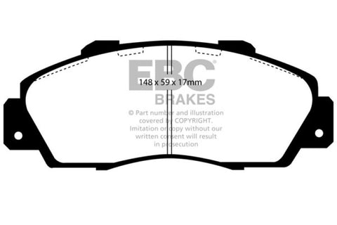 EBC 97 Acura CL 3.0 Yellowstuff Front Brake Pads