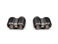 Akrapovic 2021+ BMW G87 M2, G80 M3 &amp; G82 M4 Octagonal Carbon Design Tail Pipe Set