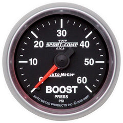Autometer Sport-Comp II Mechanical 52mm 0-60 PSI Mechanical Boost Gauge