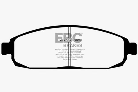 EBC 05-10 Jeep Commander 3.7 Greenstuff Front Brake Pads