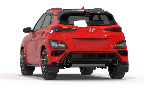 Rally Armor 22-23 Hyundai Kona N Black UR Mud Flap w/Red Logo