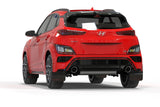 Rally Armor 22-23 Hyundai Kona N Black UR Mud Flap w/White Logo