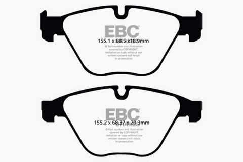 EBC 10+ BMW 535i 3.0 Turbo (F10) Yellowstuff Front Brake Pads