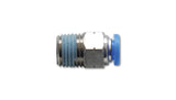 Vibrant Male Straight Pneumatic Vacuum Fitting 1/4in NPT Thread for use with 3/8in 9.5mm OD tubing