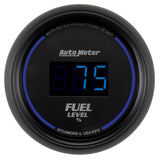 Autometer Cobalt Digital 52.4mm Black Programmable Empty-Full Range Fuel Level Gauge