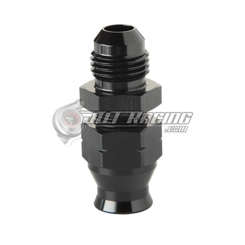 JDT Racing 5/16" Tube Hardline to -6AN AN6 Male Adapter with Brass Ferrule Aluminum Black