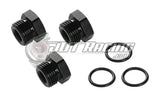 JDT Racing 3AN ORB Hex Head Block Off Port Plug with O-Ring, Black Aluminum AN3 AN Fitting (3 Pack)