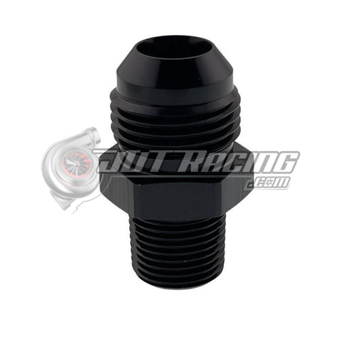 JDT Racing AN6 6AN Male to 1/4" NPT Male Adapter Straight AN Fitting Black CNC Aluminum