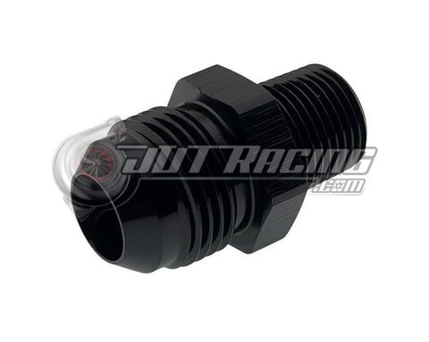 JDT Racing AN10 10AN Male to 3/8" NPT Male Adapter Straight AN Fitting Black CNC Aluminum