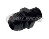 JDT Racing AN6 6AN Male to 1/4" NPT Male Adapter Straight AN Fitting Black CNC Aluminum