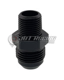 JDT Racing AN10 10AN Male to 3/8" NPT Male Adapter Straight AN Fitting Black CNC Aluminum