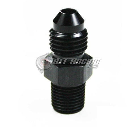 4AN to 1/8 NPT Straight Adapter Fitting Black High Quality CNC Aluminum In Stock