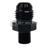 JDT Racing 6AN Male to M10 x 1.0 Male Metric Thread Adapter AN Fitting Black