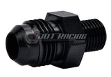 JDT Racing 8AN Male to M10 x 1.0 Male Metric Thread Adapter AN Fitting Black