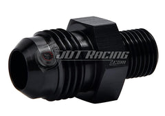 JDT Racing 8AN Male to M10 x 1.0 Male Metric Thread Adapter AN Fitting Black
