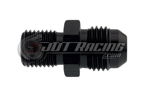 JDT Racing AN6 6AN Male to M12 x 1.25 Male Metric Adapter Fitting, Black Straight Aluminum