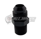 JDT Racing AN8 8AN Male to 3/8" NPT Male Adapter Straight AN Fitting Black CNC Aluminum