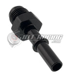 JDT Racing 6AN Male to 5/16" Male GM EFI Quick Connect Straight Fuel Adapter Fitting Black