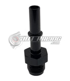 JDT Racing 6AN Male to 5/16" Male GM EFI Quick Connect Straight Fuel Adapter Fitting Black