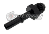 JDT Racing 6AN Male to 5/16" Male GM EFI Quick Connect Straight Fuel Adapter Fitting Black