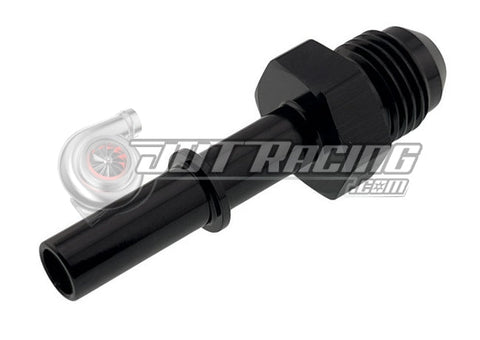 JDT Racing 6AN Male to 5/16" Male GM EFI Quick Connect Straight Fuel Adapter Fitting Black