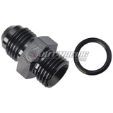 JDT Racing 6AN to -6 ORB O-Ring Boss AN6 6AN Male Adapter Fitting Black Aluminum (3 Pack)