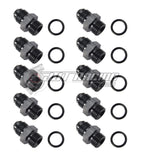 JDT Racing 6AN to -6 ORB O-Ring Boss AN6 6AN Male Adapter Fitting Black Aluminum (10 Pack)