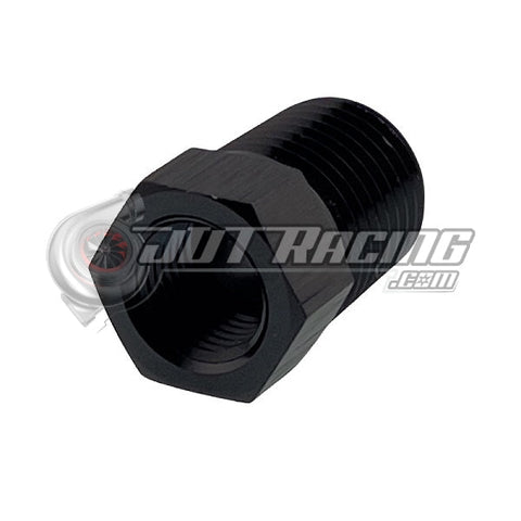 JDT Racing 1/4" NPT Male to 1/8" NPT Female Reducer AN Fitting Adapter Black (4 Pack)