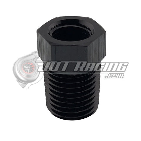 JDT Racing 1/4" NPT Male to 1/8" NPT Female Reducer AN Fitting Adapter Black (4 Pack)