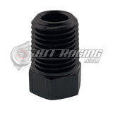 JDT Racing 1/4" NPT Male to 1/8" NPT Female Reducer AN Fitting Adapter Black CNC Aluminum