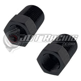 JDT Racing 1/4" NPT Male to 1/8" NPT Female Reducer AN Fitting Adapter Black (2 Pack)